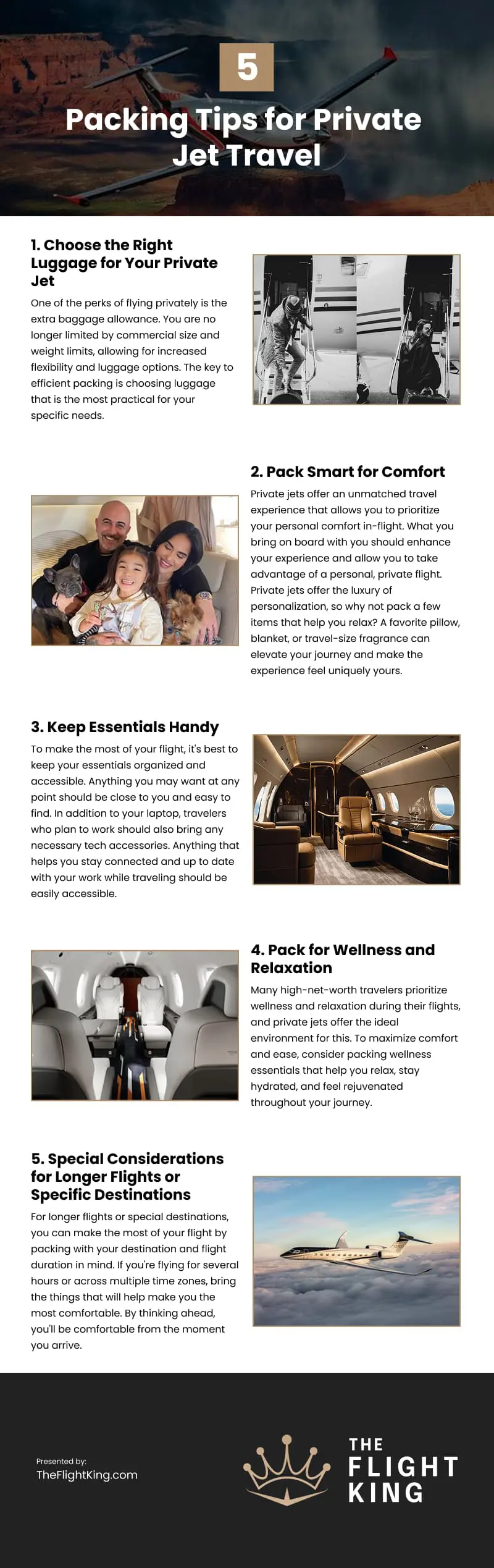 5 Packing Tips for Private Jet Travel Infographic